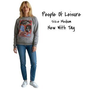 People Of Leisure the Rolling Stones Gray Graphic Sweatshirt Women's Medium New